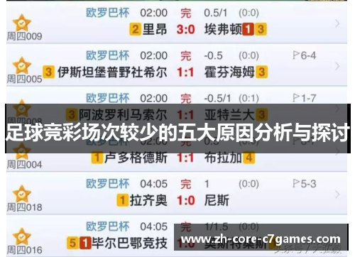 足球竞彩场次较少的五大原因分析与探讨